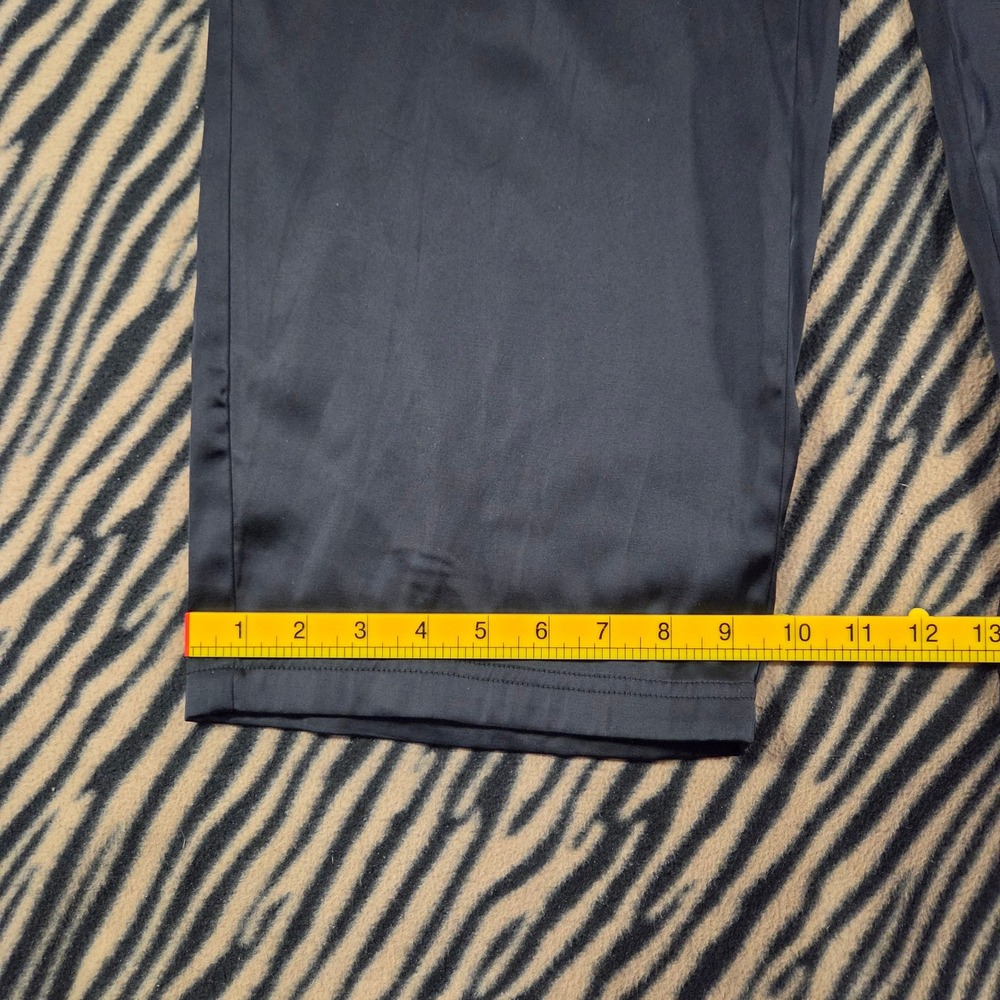 Abercrombie & Fitch Black Satin Belted Wide Leg Cargo Pants Size 30/10 - Picture 3 of 10